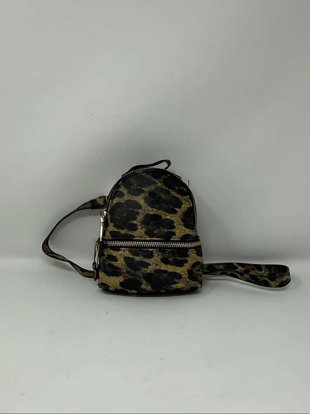 Steve Madden Leopard Print Mini Crossbody - Black and Tan